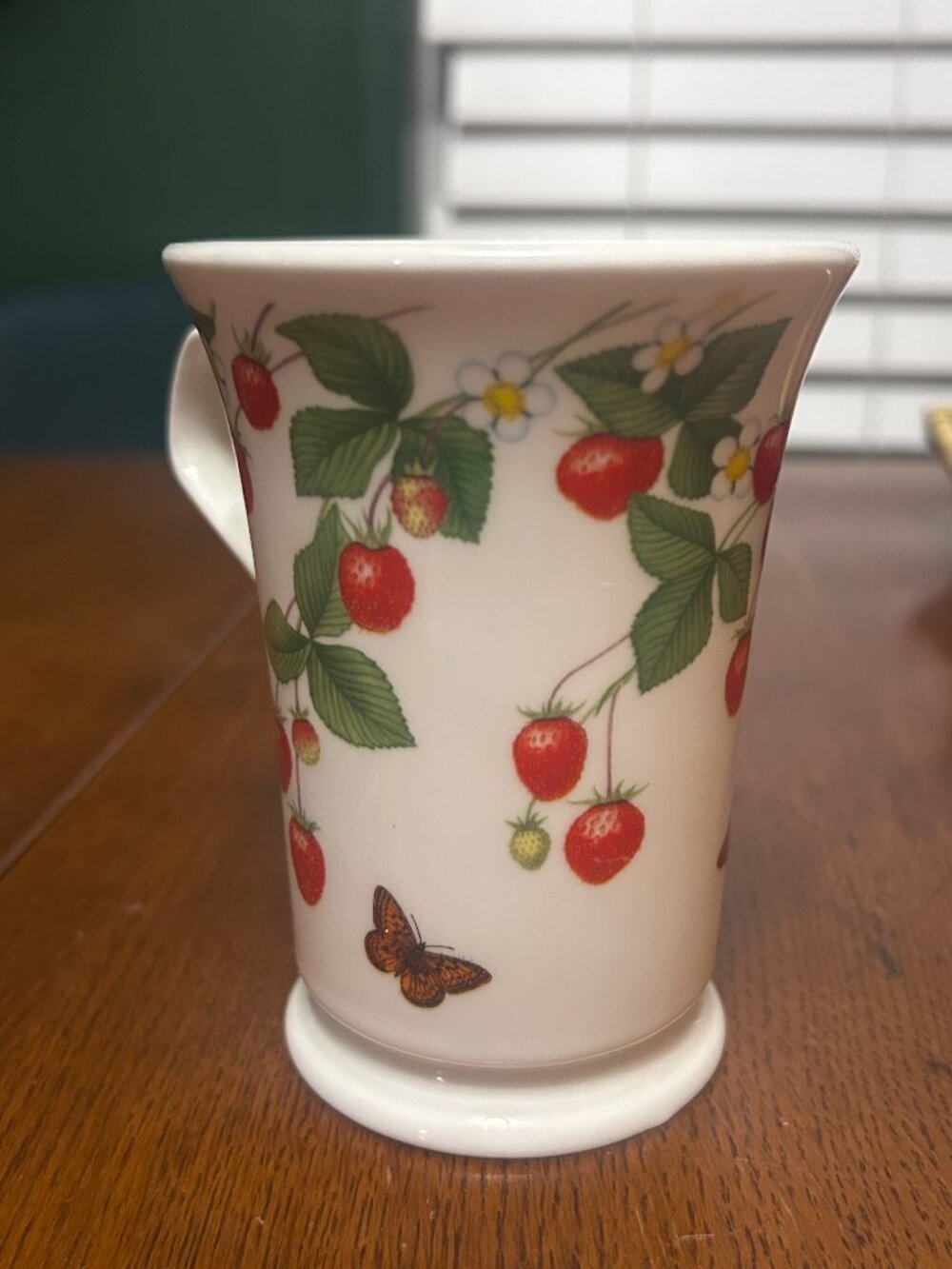 Vintage strawberry mug